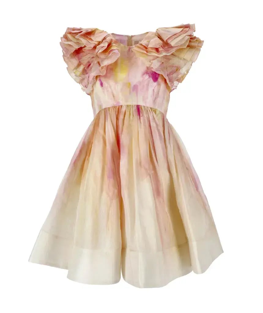 Zimmermann Prima Ruffle Mini Dress Abstract Multi Size 0 / Au 8 photo 3