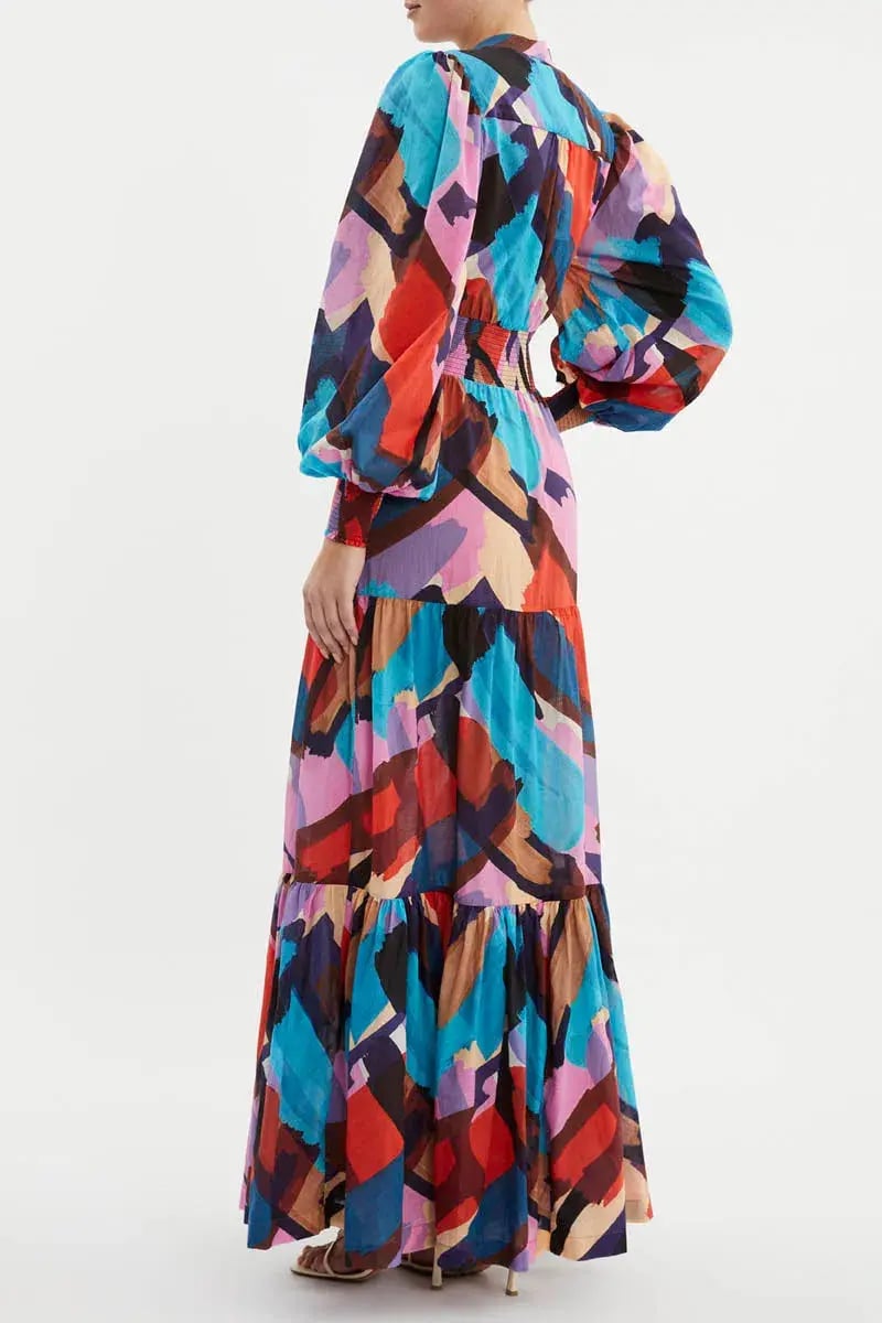 Rebecca Vallance Malaga Maxi Dress Multi Size 12 photo 3