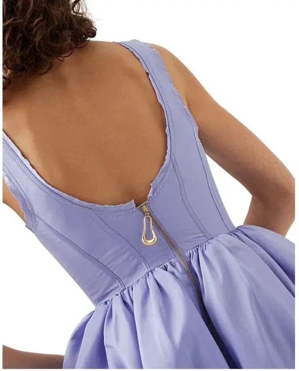 Aje Suzette Bubble Dress Periwinkle Size 12 photo 5