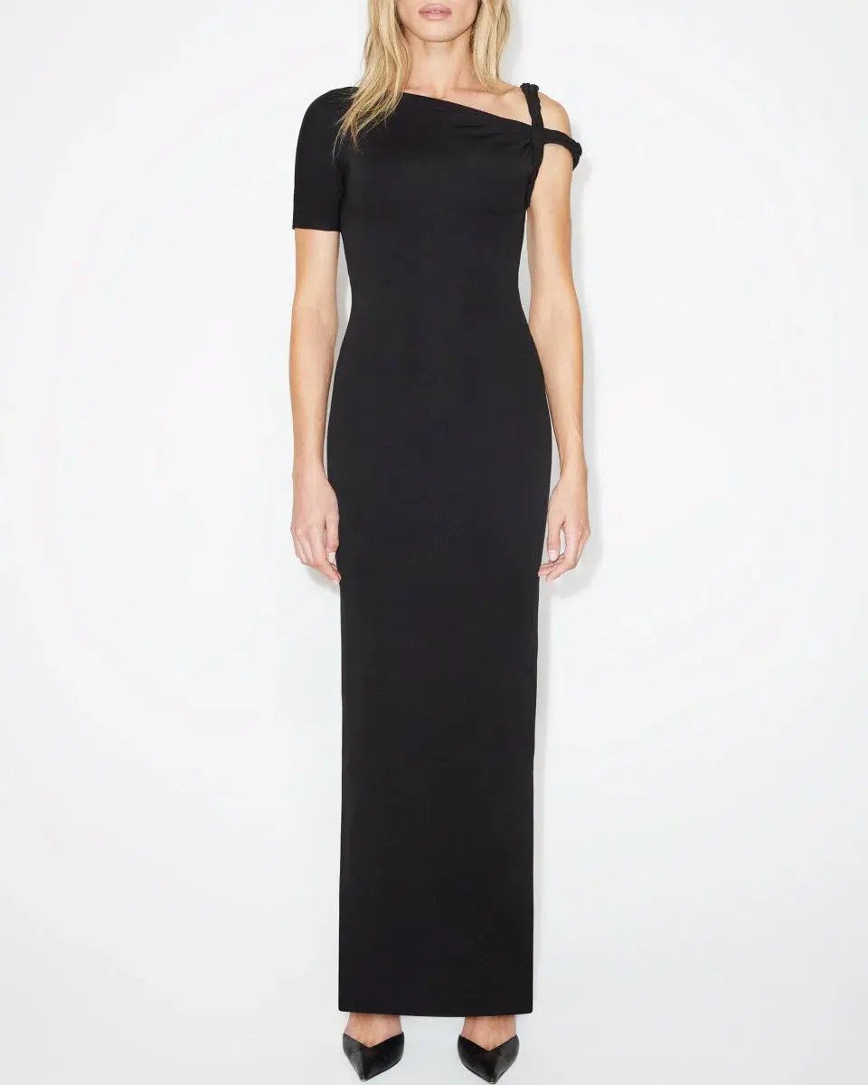 KHY Sueded Stretch Twist Maxi Dress Black Size S / Au 8 photo 2