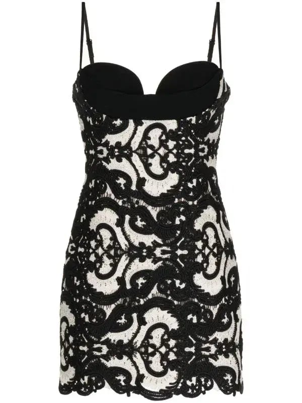 Manning Cartell Material Girls Motif-Embroidery Mini Dress Black Size 6 photo 4