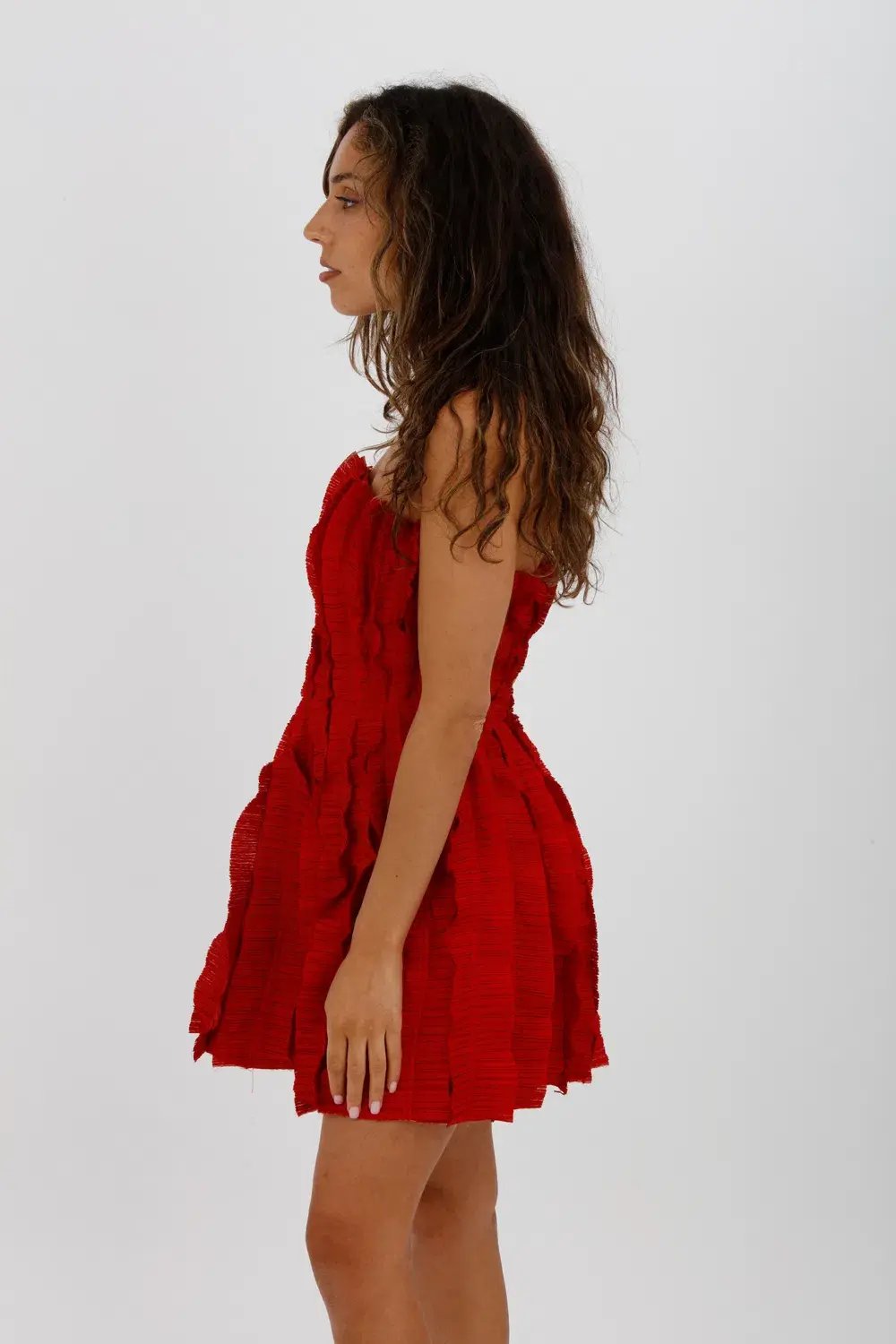 AJE Hybrid Sleeveless Mini Dress Scarlet Red Size 10 photo 6