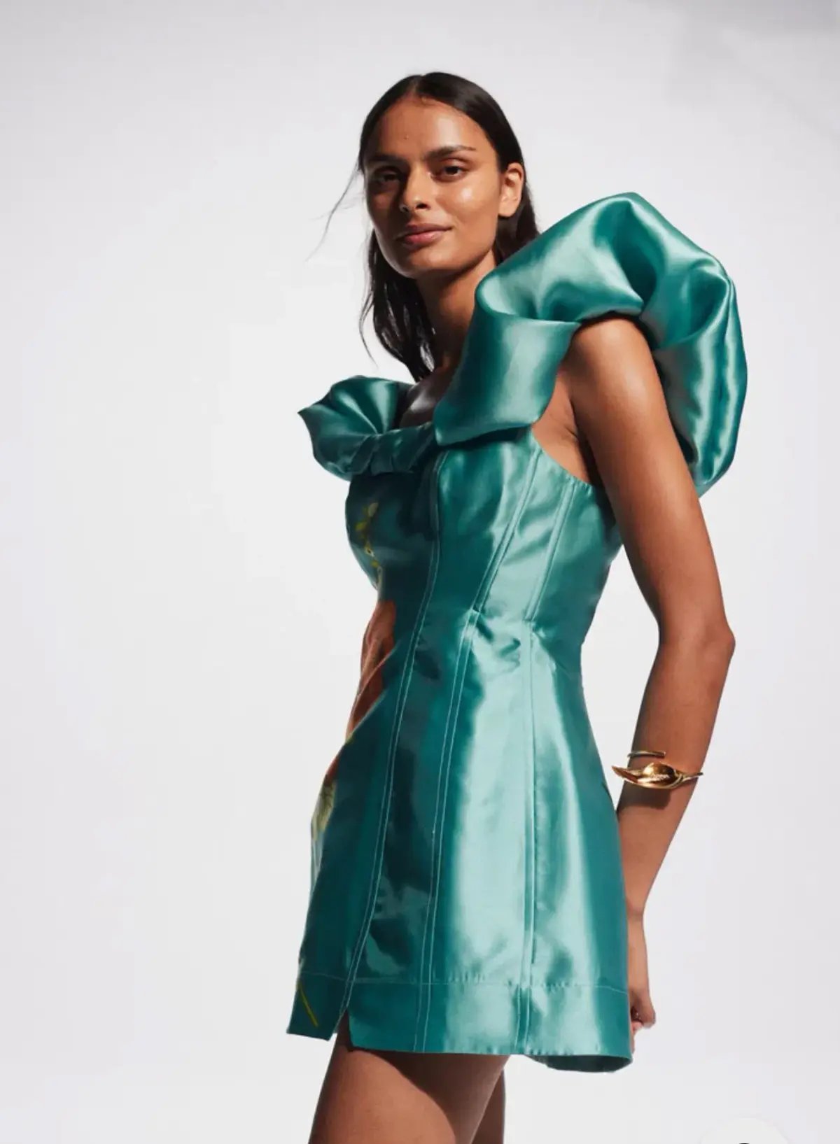 Alemais Regent Mini Dress Jade Green Size 16 photo 4