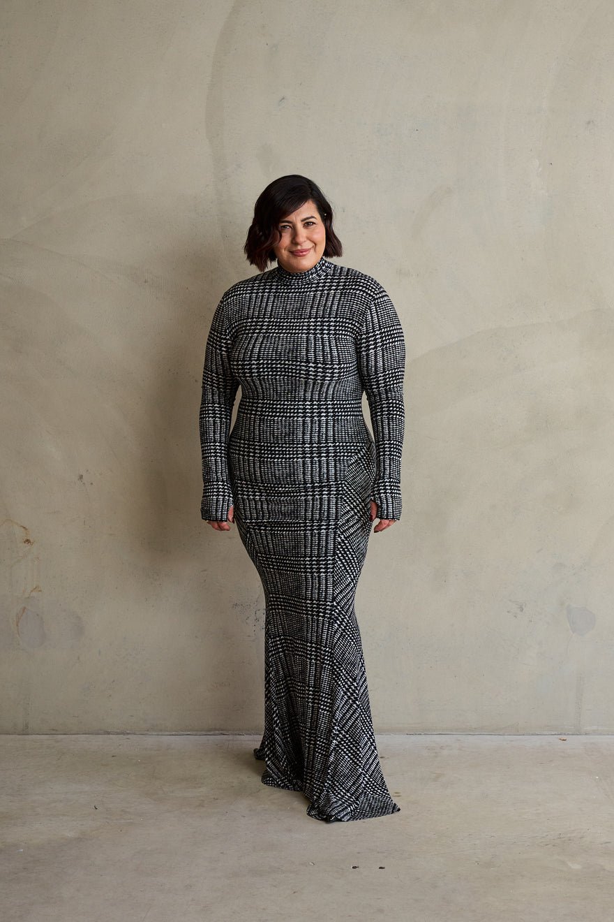 Norma Kamali Long Sleeve Turtle Fishtail Gown photo 2