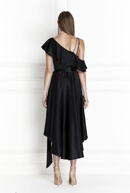 SENNA SATIN WRAP DRESS photo 2