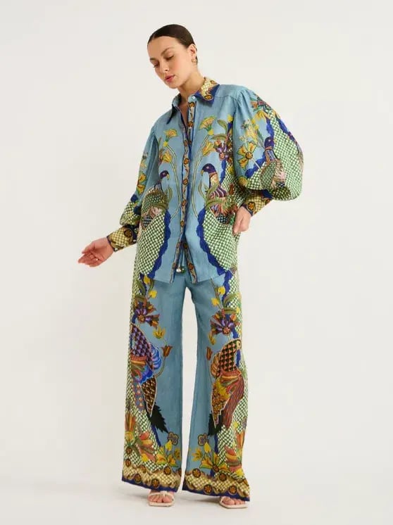 Alemais Gilly Shirt Misty Blue Size AU 8 photo 3