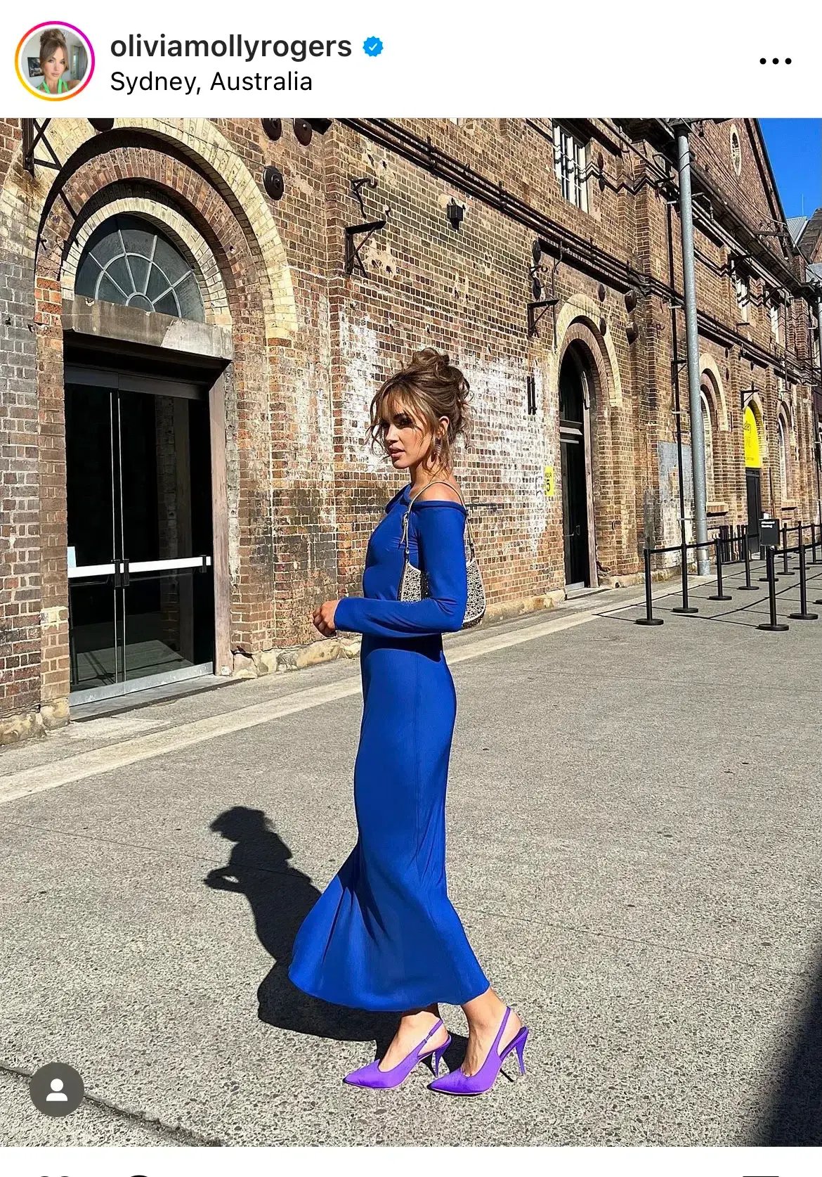 Bianca Spender Vivian Satin Dress Cobalt Size 2 / Au 10 photo 9