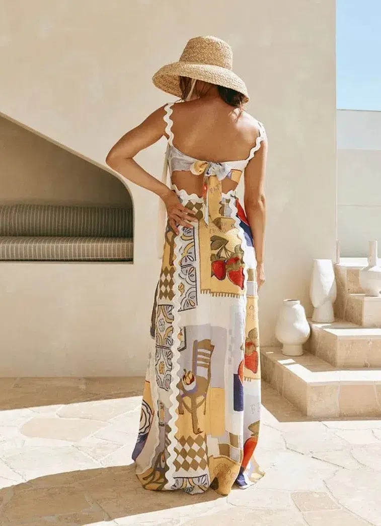 Zaco Terazza Maxi Dress in Villagio Purple Print Size S / Size AU 8 photo 3