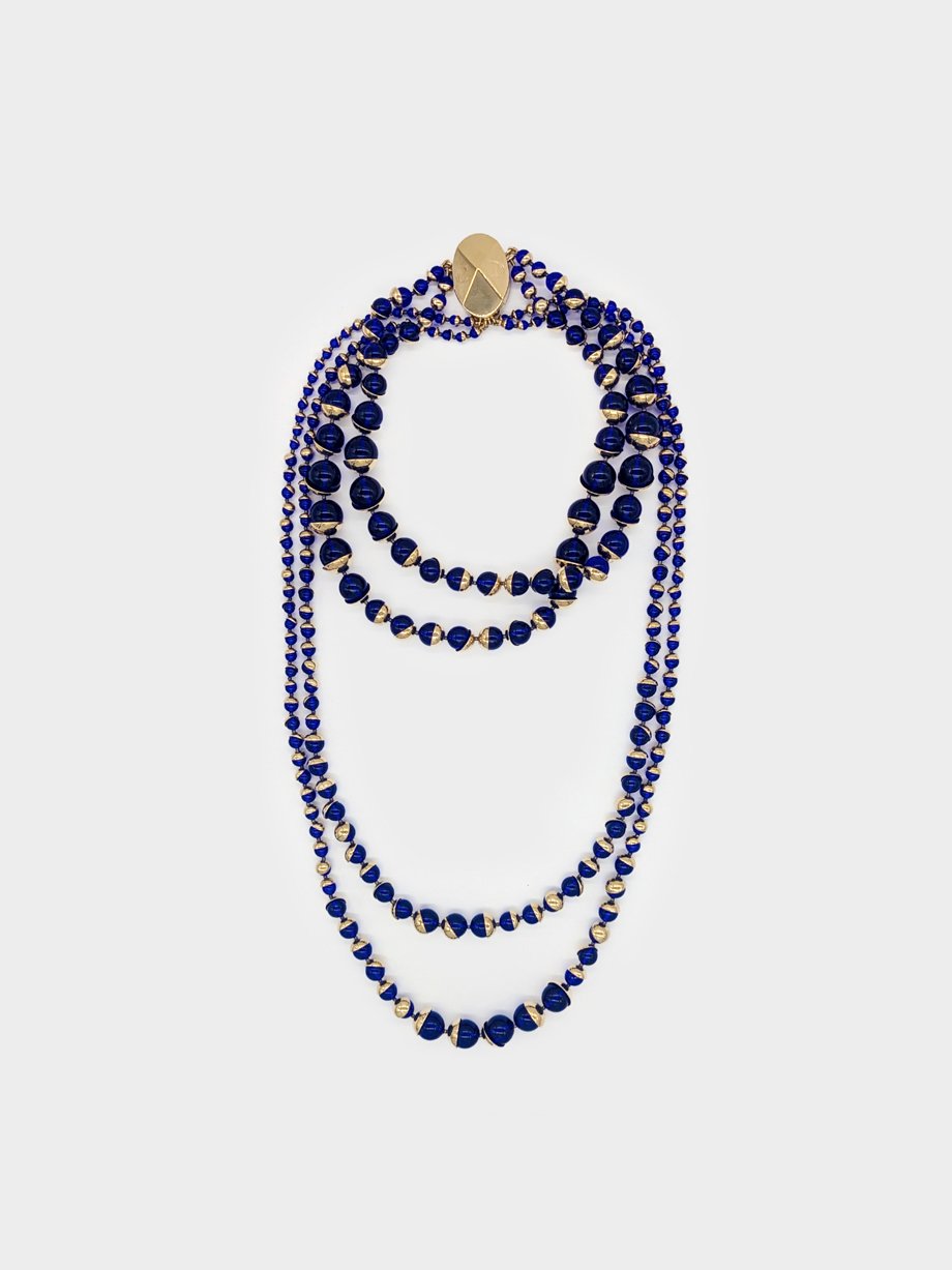 Dior Christian  Blue Beaded Necklace photo 3