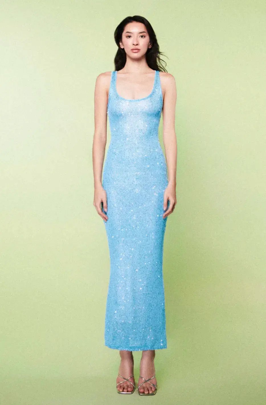 Asta Resort Ana Maxi Dress Blue Sequin Size XS/ AU 6 photo 3
