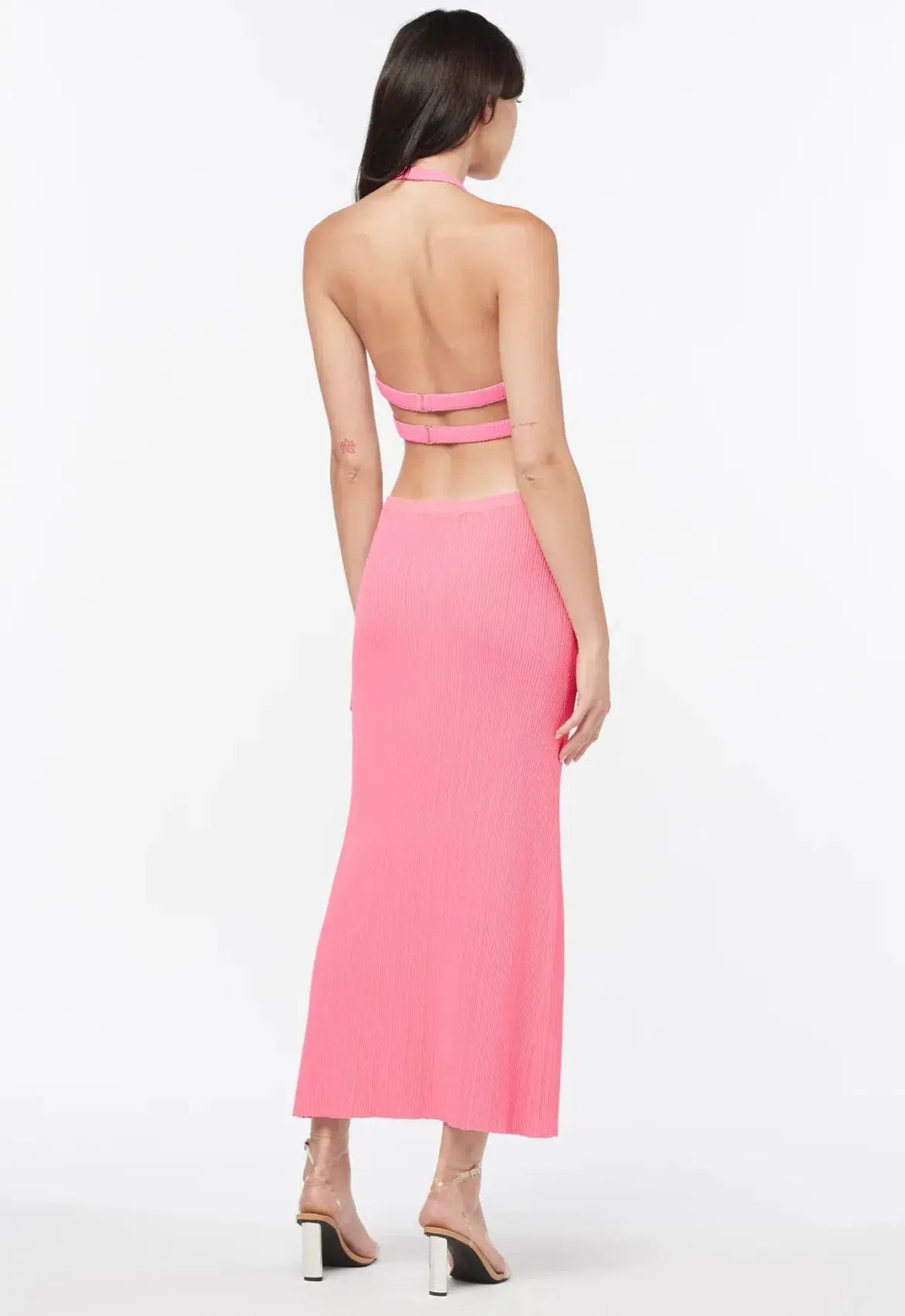 Manning Cartell Beyond Limits Knit Midi Dress in Pink Size 10 photo 3