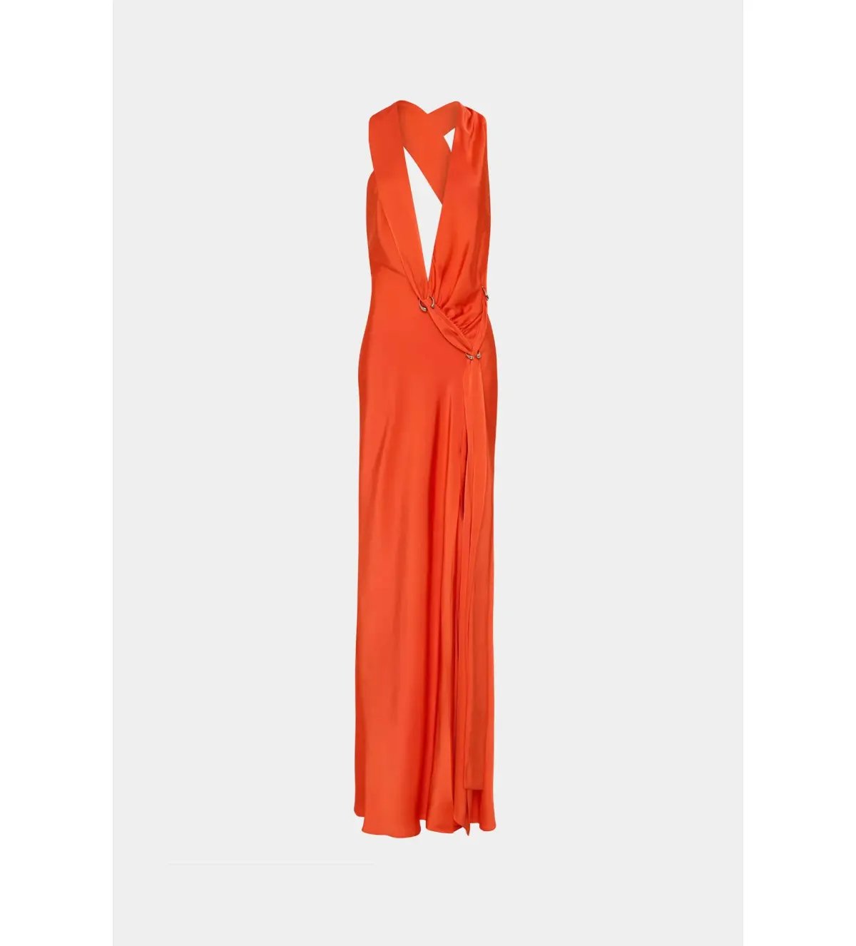 MISHA The Harlow Satin Maxi Dress Chilli Red Size AU 8 photo 5