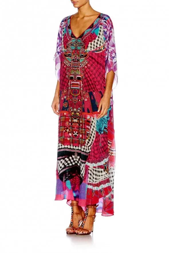Camilla Discotheque Long V Neck Kaftan Print Size 16 photo 4