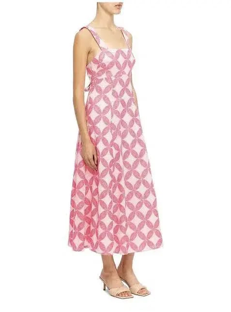 Acler Tate Midi Dress in Pink Mix Size 12 photo 3