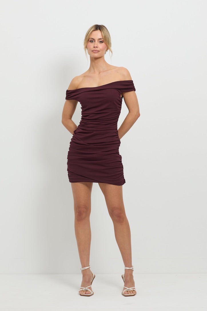 PASDUCHAS SCORCHED MINI DRESS - CHERRY photo 3