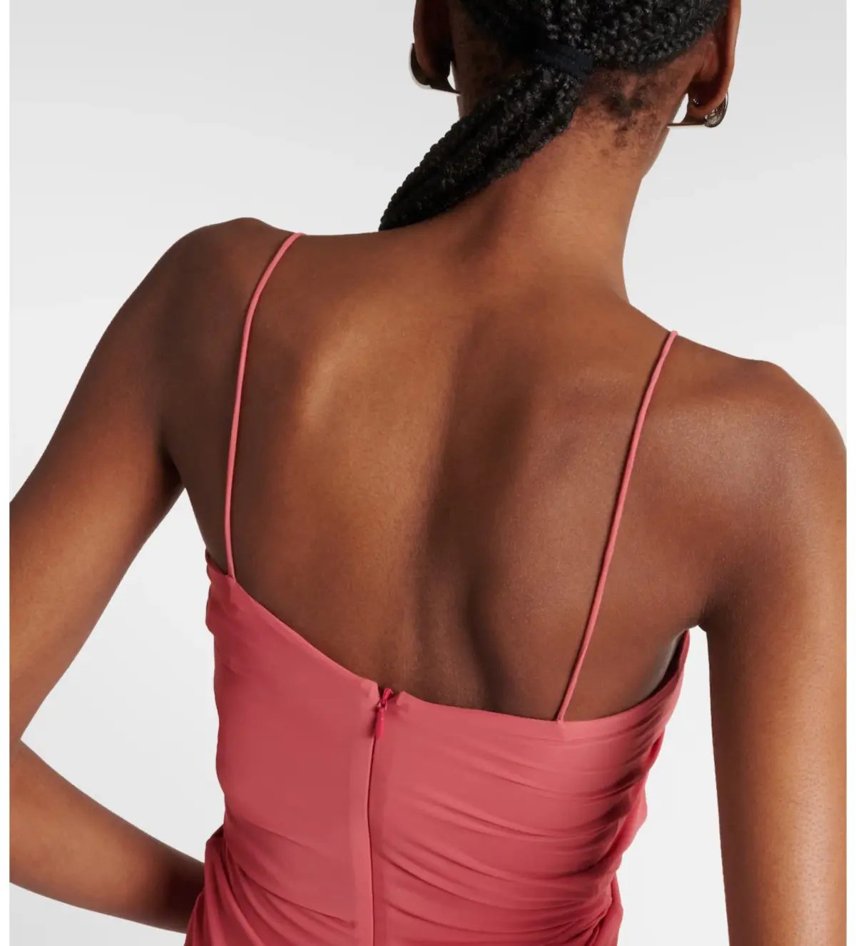 Christopher Esber Molded Venus Cutout Mesh Maxi Dress in Cayenne/Rose Size AU 6 photo 9