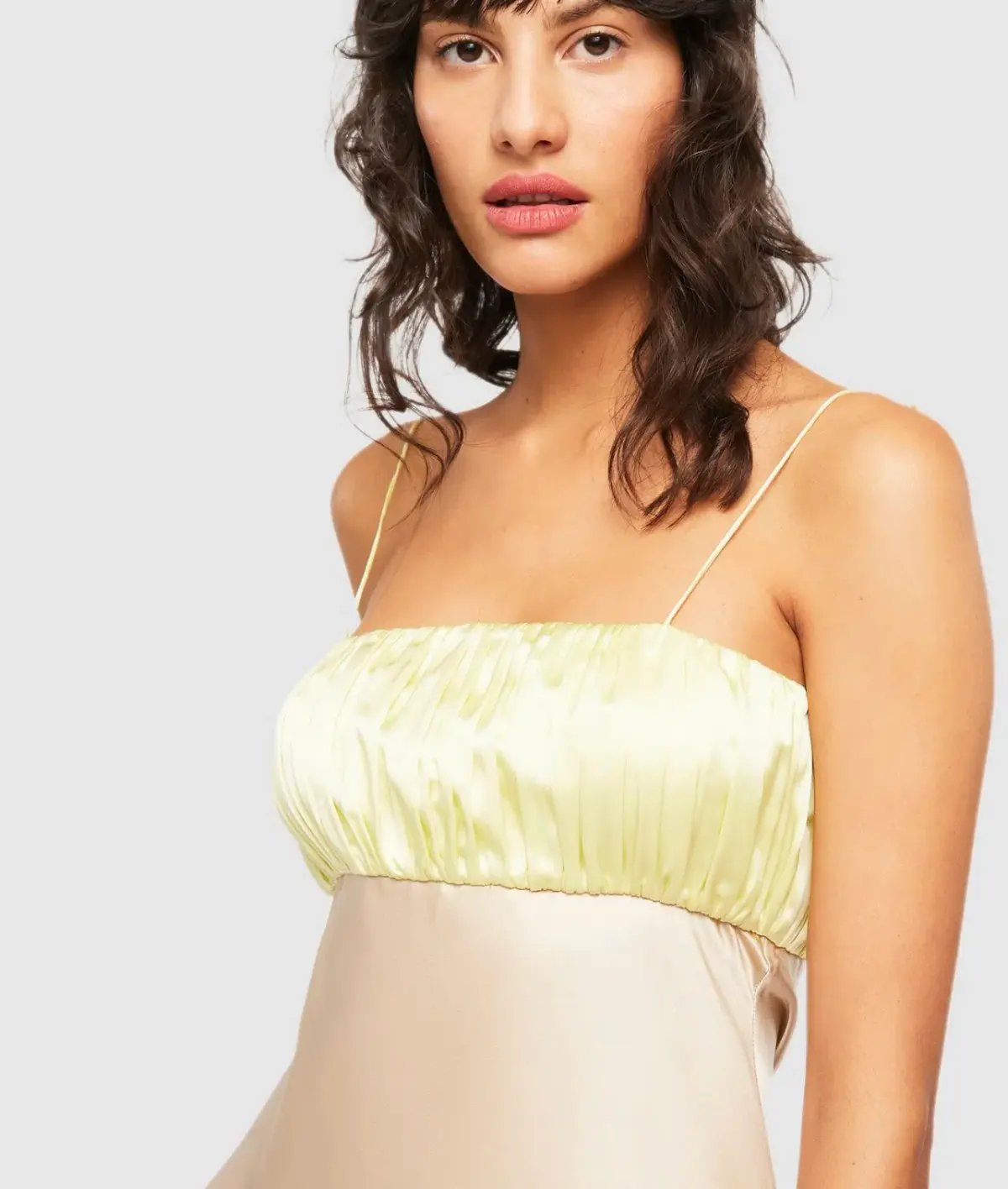 Ginia Sophia Maxi Dress Lime/Mink Size 6 photo 4