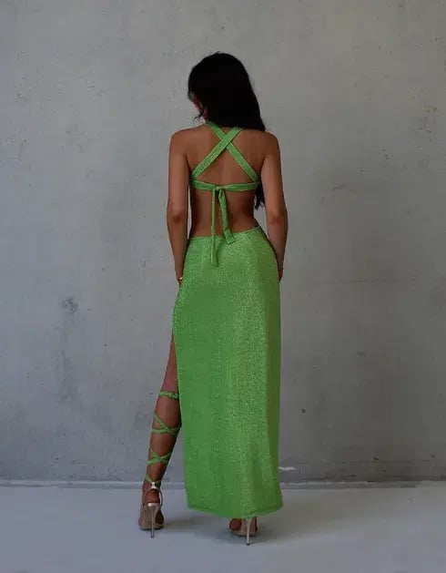 Jaste the Label Exotica Dress Green Size 10 photo 3