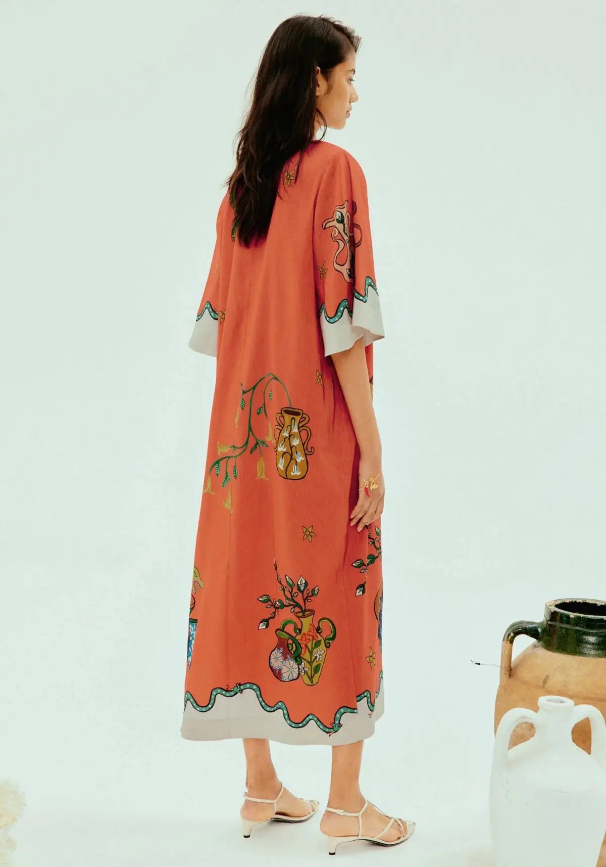 Alemais Rose Midi Tee Dress Print Size 10 photo 3
