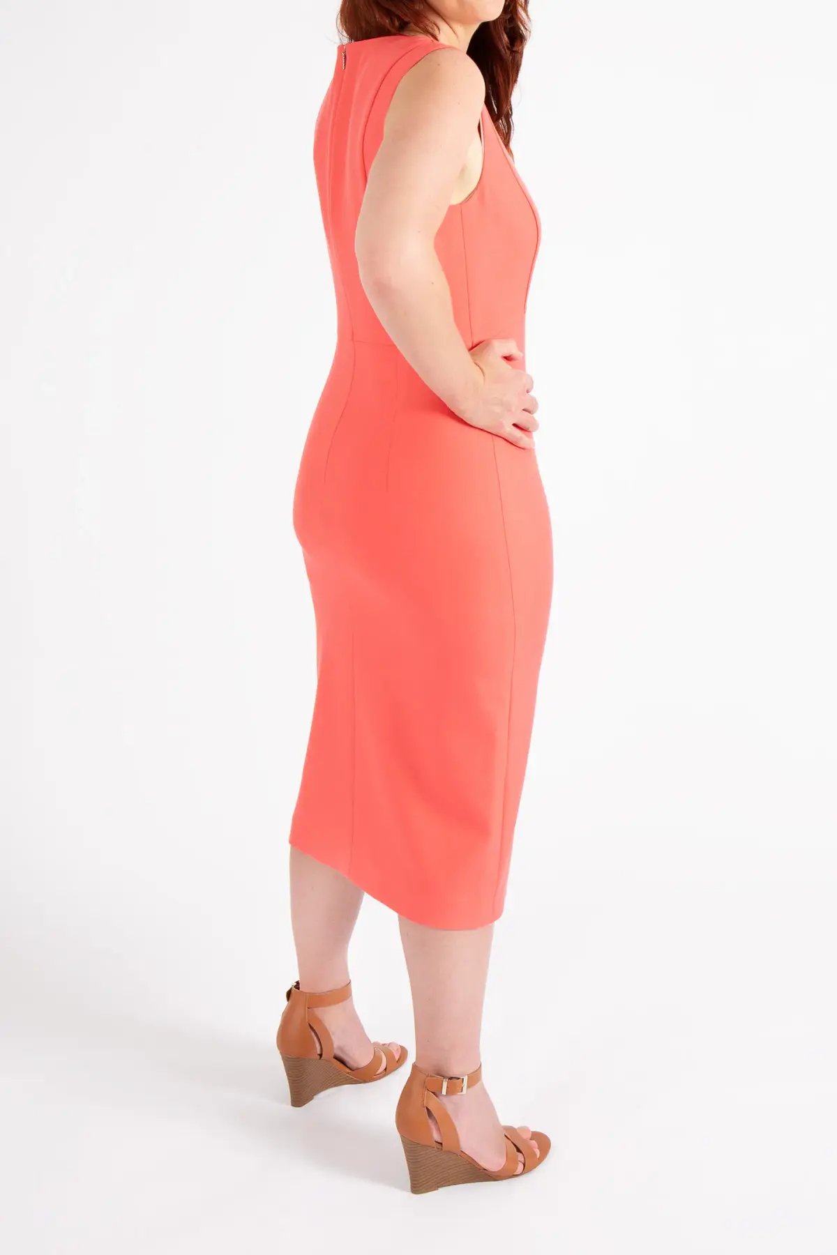 Hugo Boss Sleeveless Dress Bright Pink Size 10 photo 4