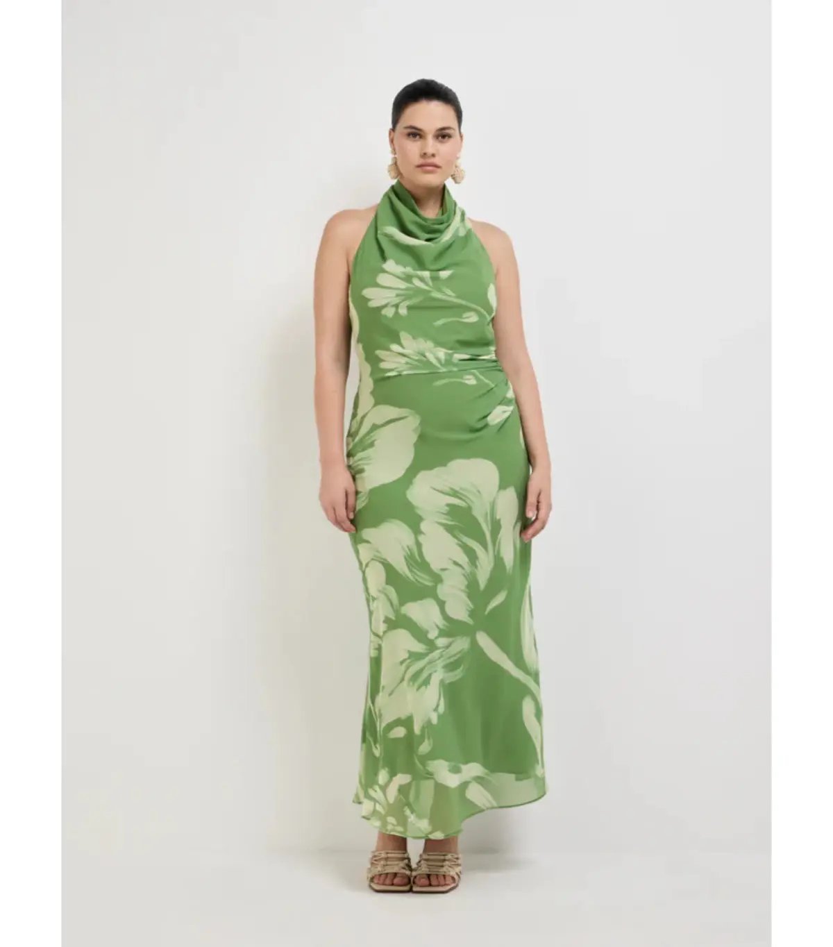 Sheike Mia Maxi Dress Green Print Size AU 18 photo 4