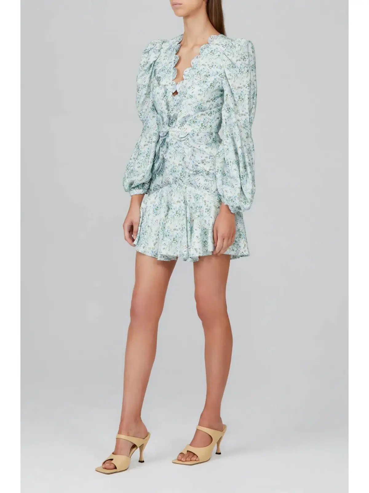 Acler Dixon Mini Dress Blue Fields Size AU 12 photo 2