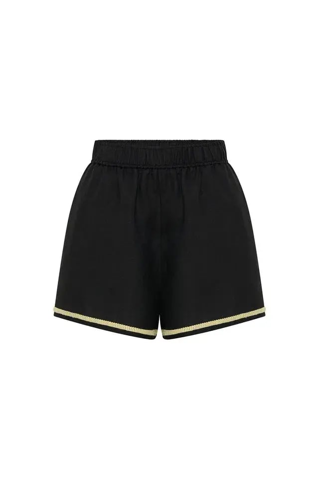Camilla and Marc Lanza Shirt and Shorts Set Black Size 8 photo 5