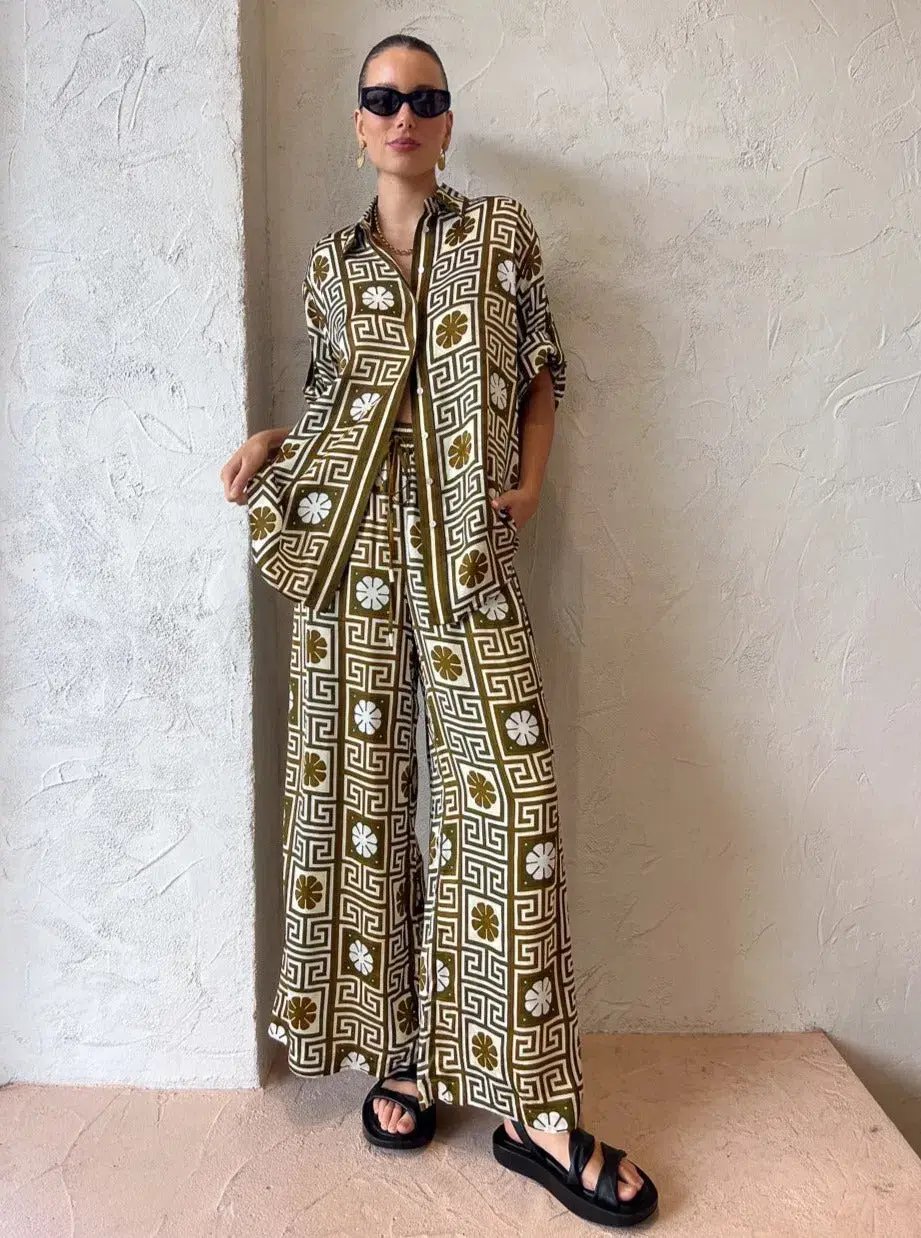 Alemais Dimi Jacquard Shirt & Pant Set Print Size 8 photo 9