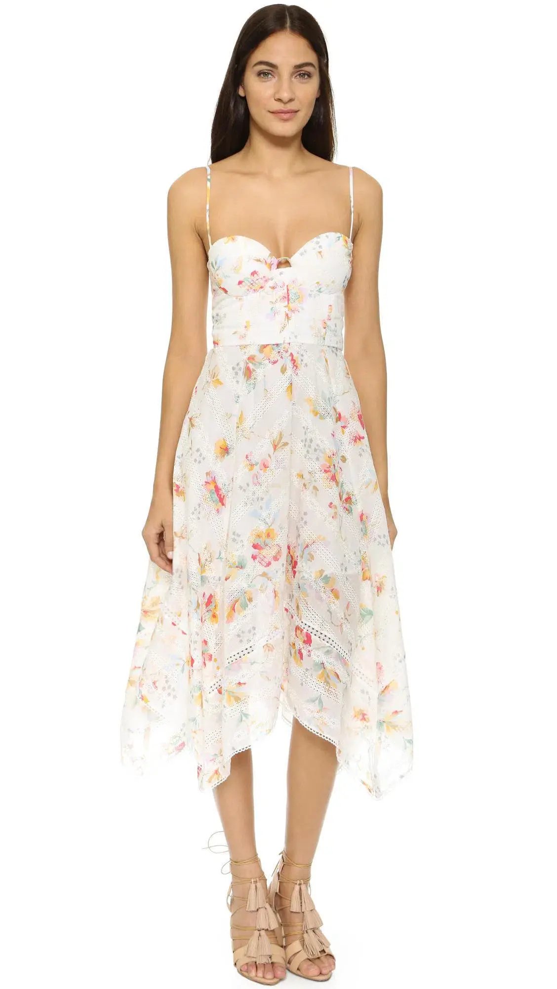 Zimmermann Belle Bustier Midi Dress Floral Size 0 / AU 8 photo 4