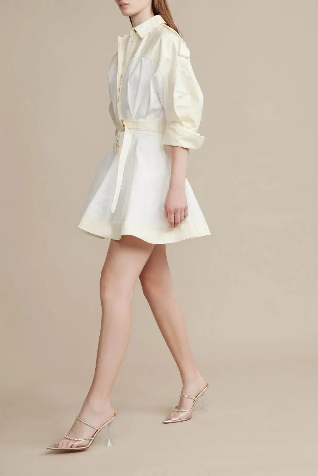 Acler Vienna Dress In Cannoli Cream Size AU 10 photo 2