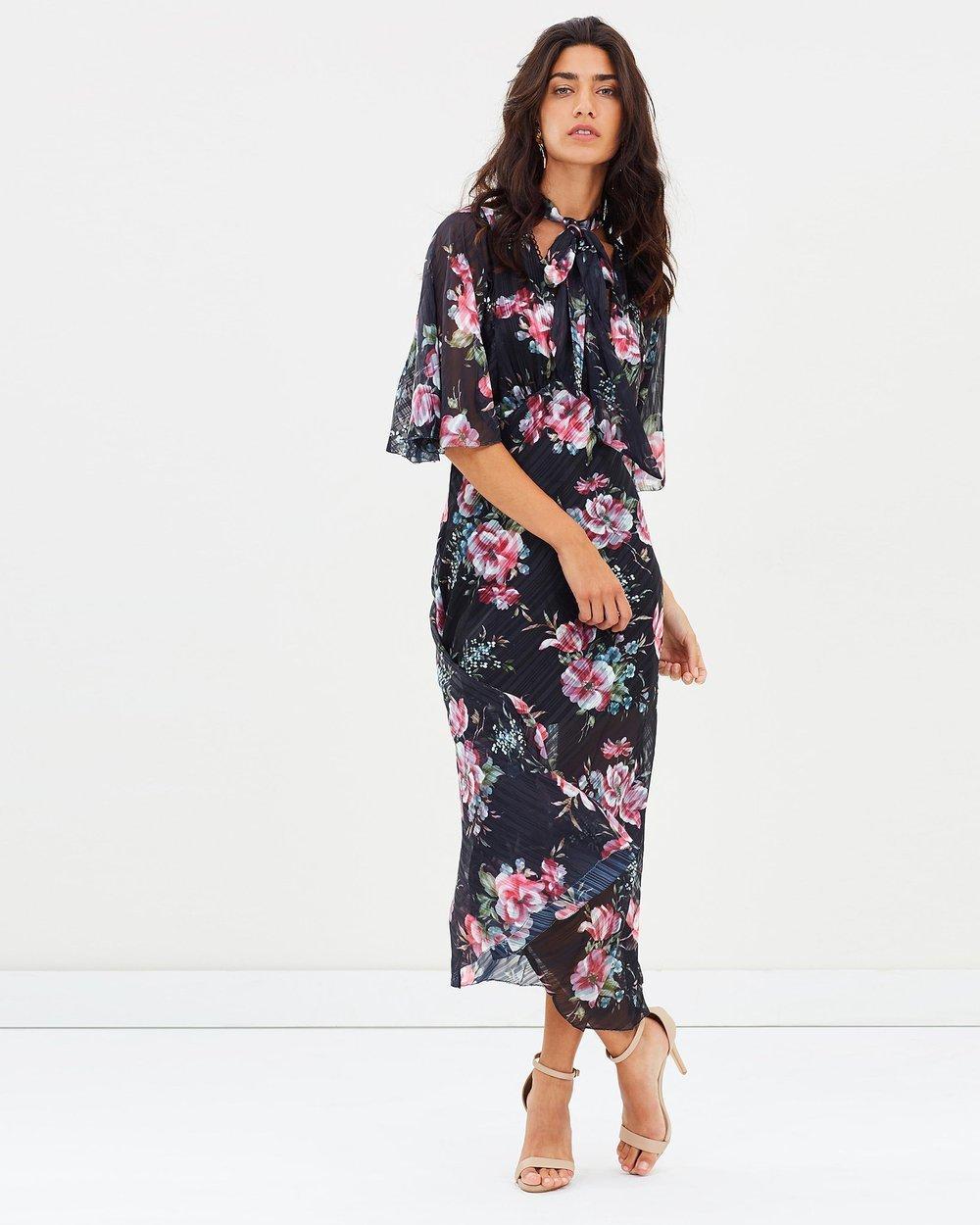 Talulah Belonging Midi Dress Black Size 12 photo 3