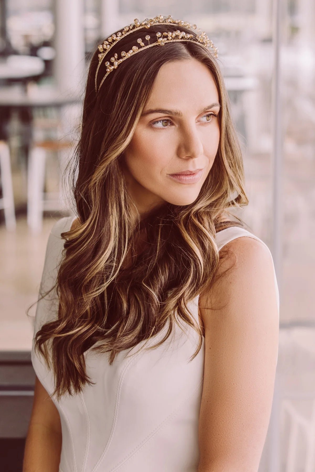 MORGAN & TAYLOR CRYSTAL HEADPIECE - GOLD photo 4