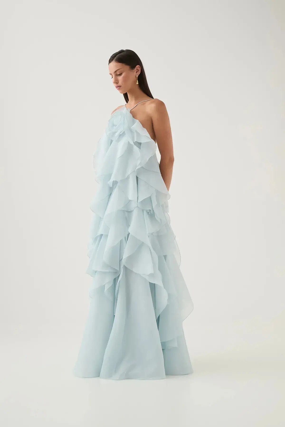 AJE Pandorea Layered Maxi Dress Size Blue AU 6 photo 4