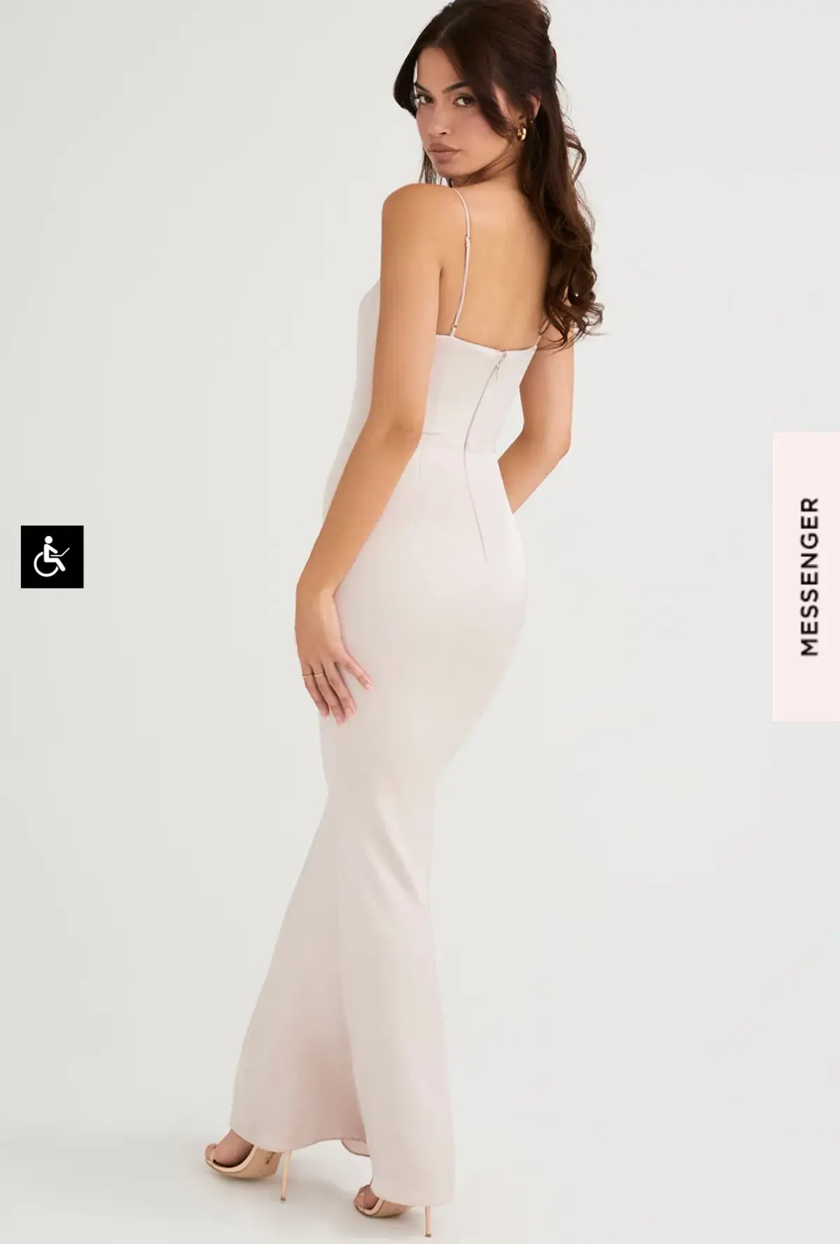 House of CB Olivette CRYSTAL SATIN CORSET MAXI DRESS Size M photo 3