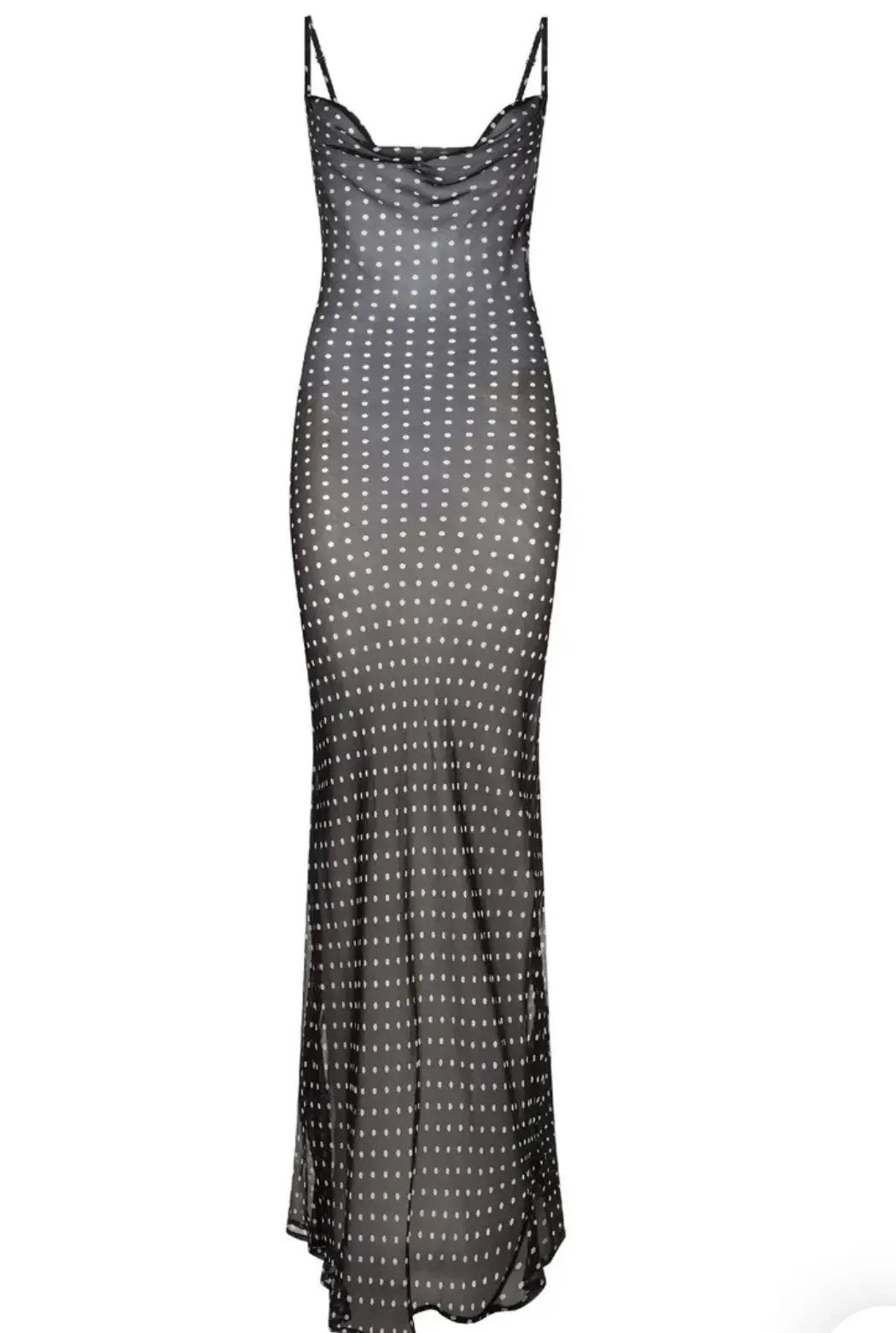 Rat & Boa Sheer Gisele Maxi Dress Blue/Print Size 8 photo 4