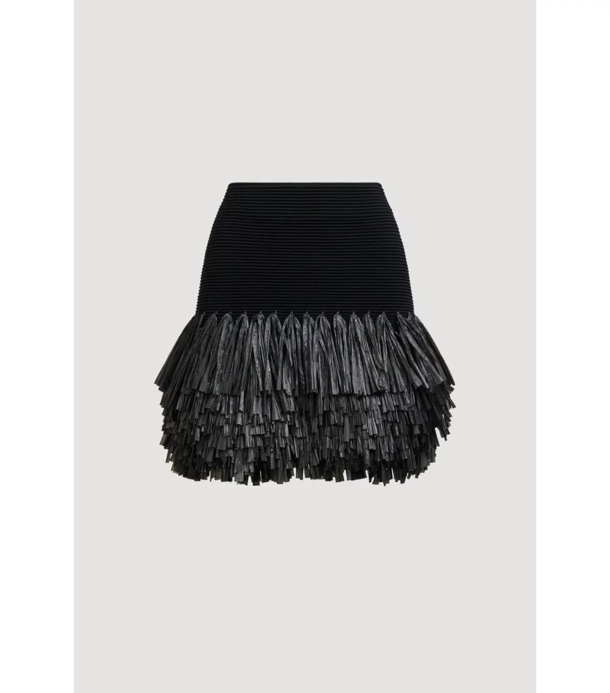 Aje Agave Knit Top and Knit Raffia Mini Skirt Set Black Size 6 photo 5