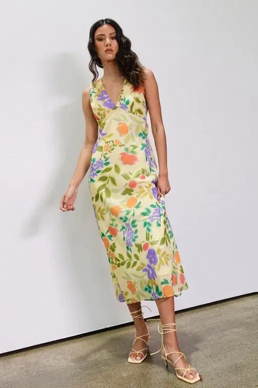 Ownley Tulip Dress Lemon Floral Size Small/Au 8 photo 2