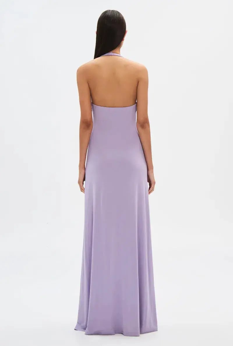 Misha Jennifer Cupro Maxi Dress Lilac Size 6/XS photo 3