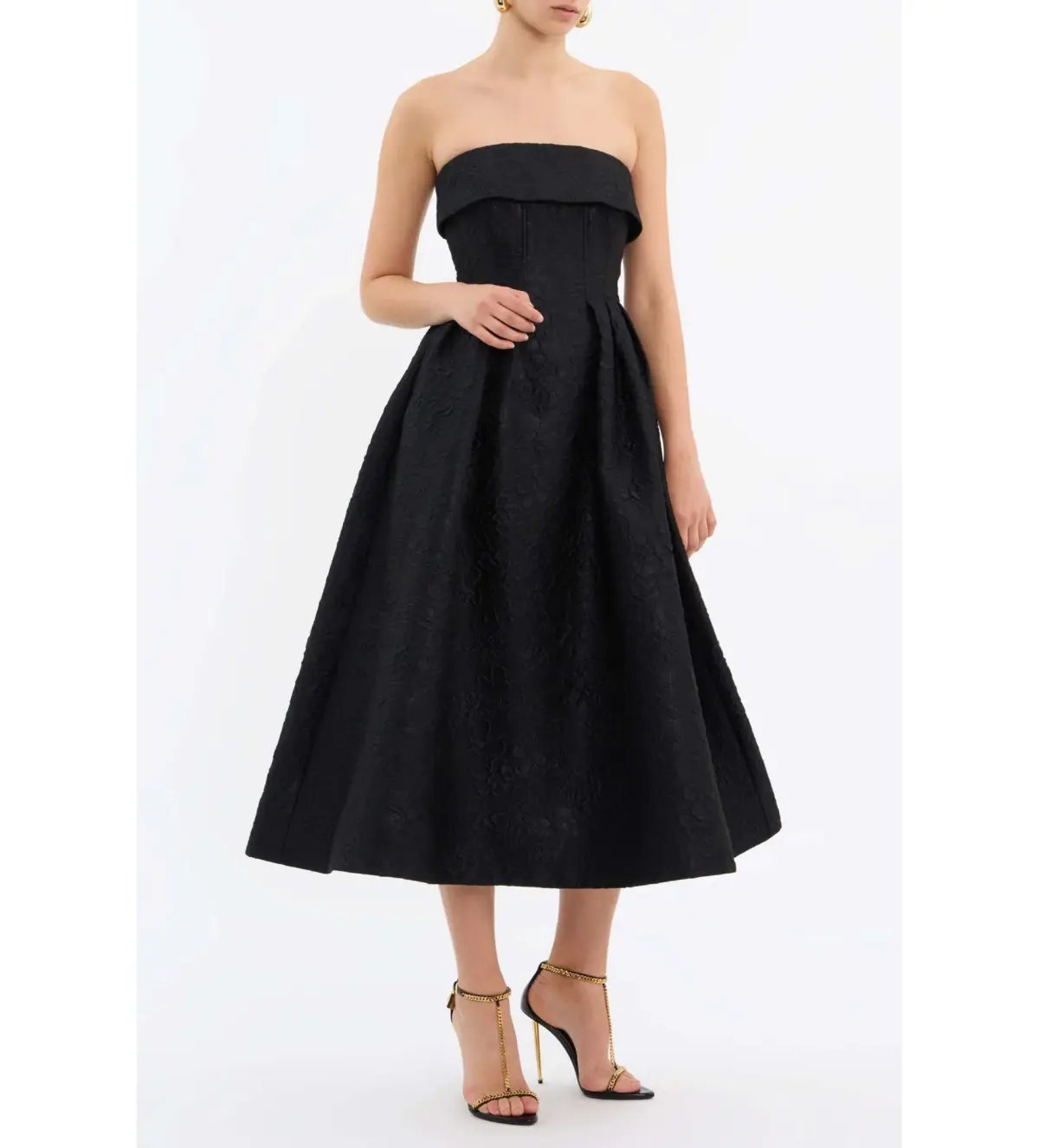 Rebecca Vallance Ester Midi Dress Black Size 12 photo 2