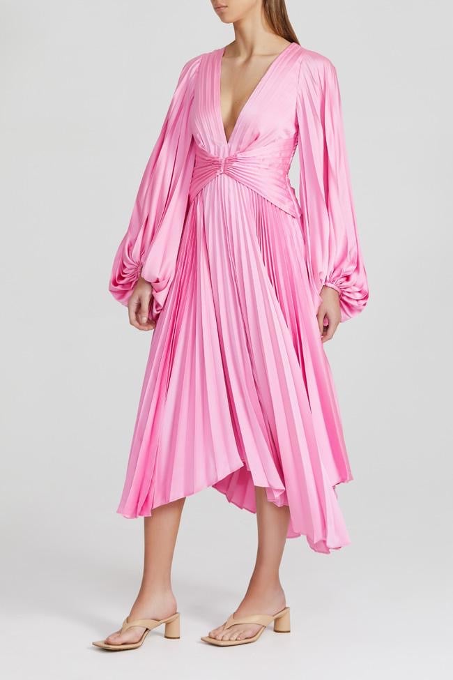 ACLER PALMS PLEAT DRESS - CONFETTI PINK photo 6