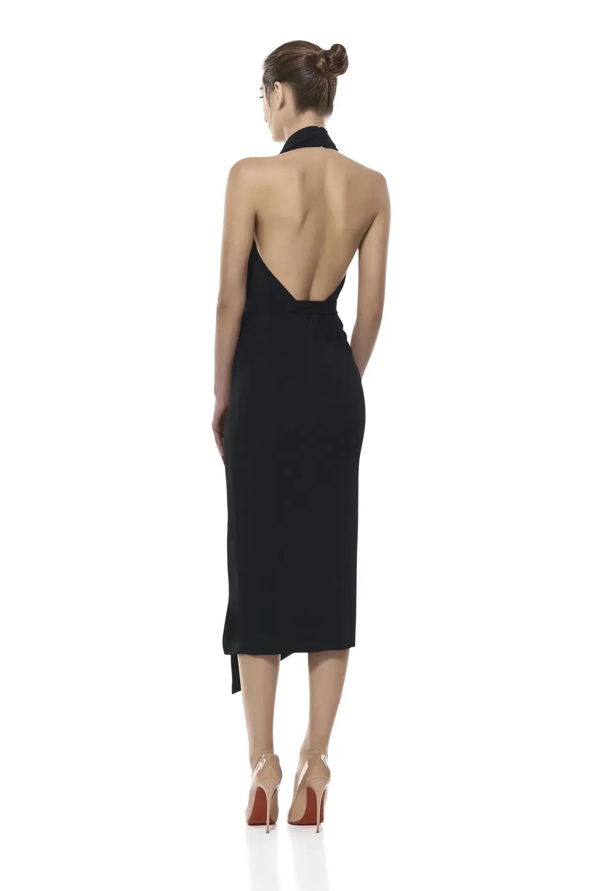 MISHA Lorena Midi Dress in Navy Size 12/L photo 3