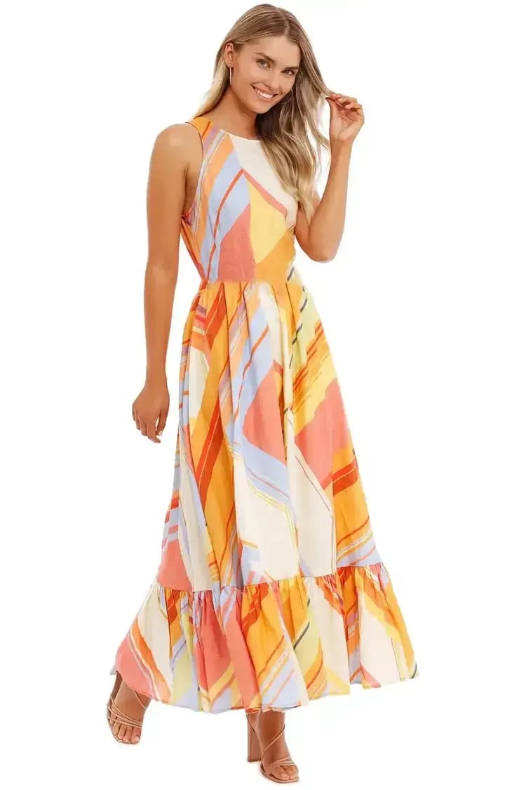 Leo Lin Macedonia Dress in Multi Size 8 photo 2