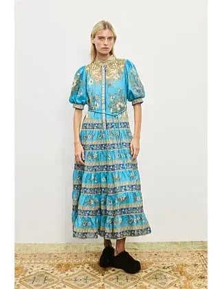 Alemais Cassie Tiered Midi Dress Size 10 photo 4