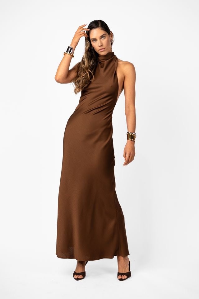 One Fell Swoop Kristina Dress - Kobicha Satin photo 3