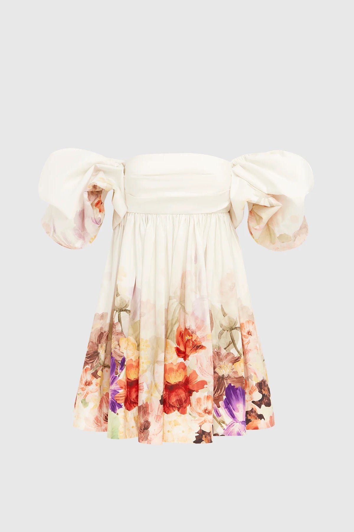LEO LIN ELOUISE PUFF SLEEVE MINI DRESS - CASCADE PRINT photo 7
