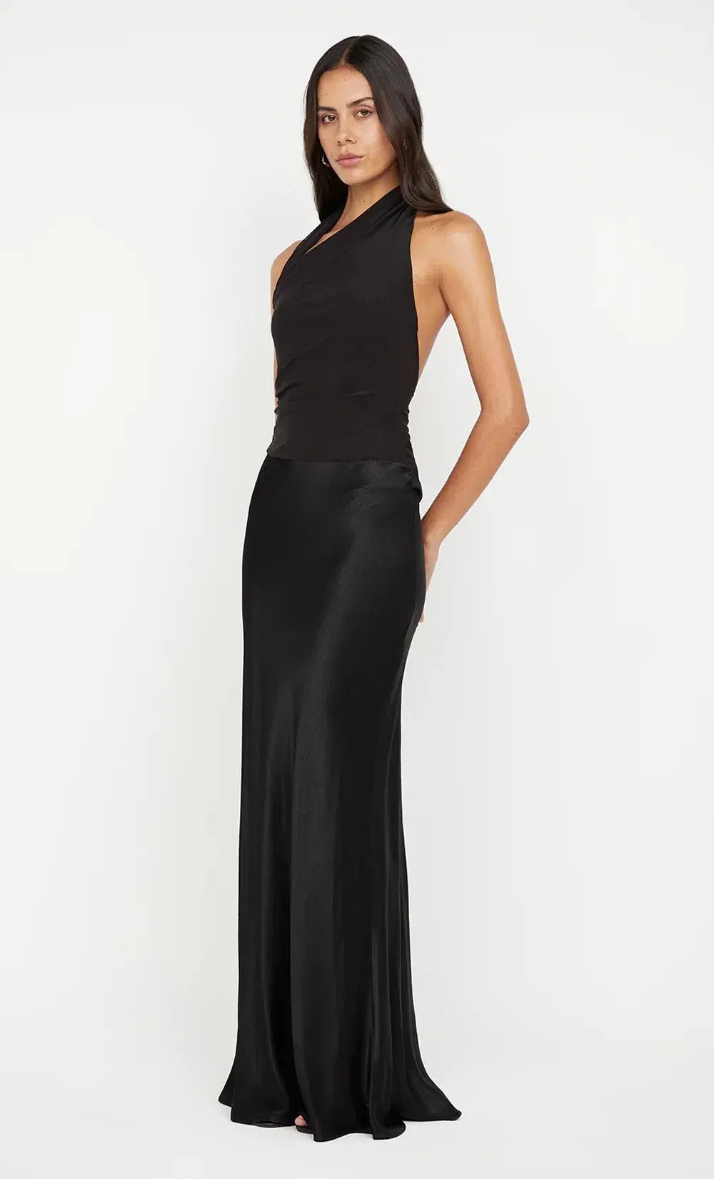 Bec & Bridge Ida Halter Maxi Dress in Black Size AU 8 photo 2