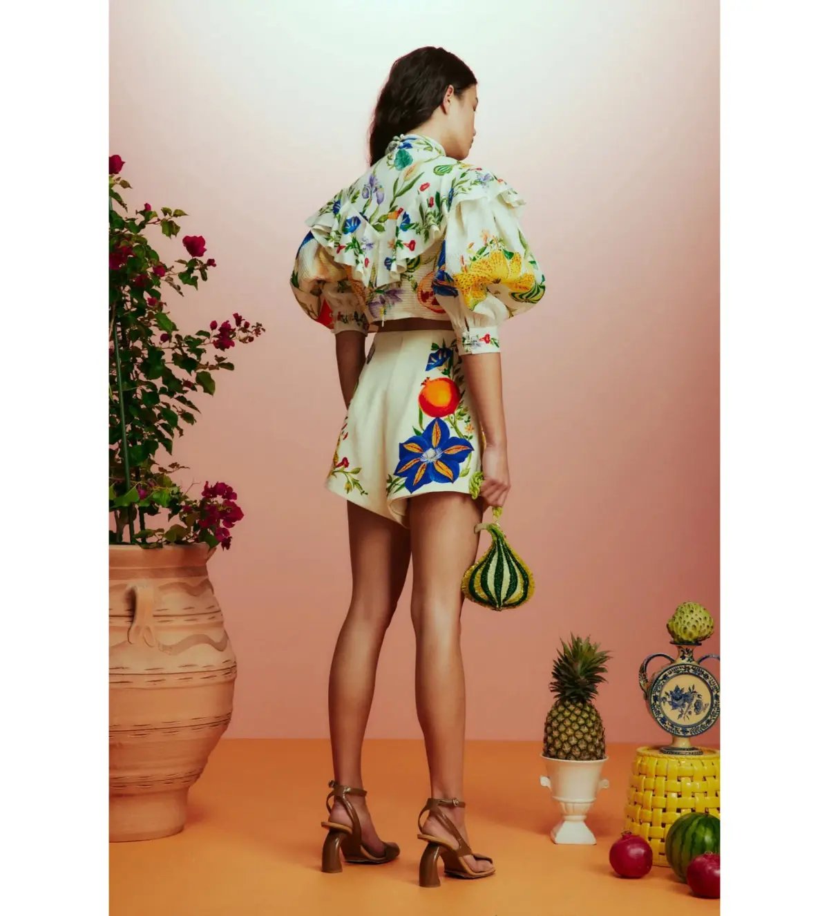 Alemais Flores High Waisted Short and Scarf Top Set Print Size AU 8 photo 7