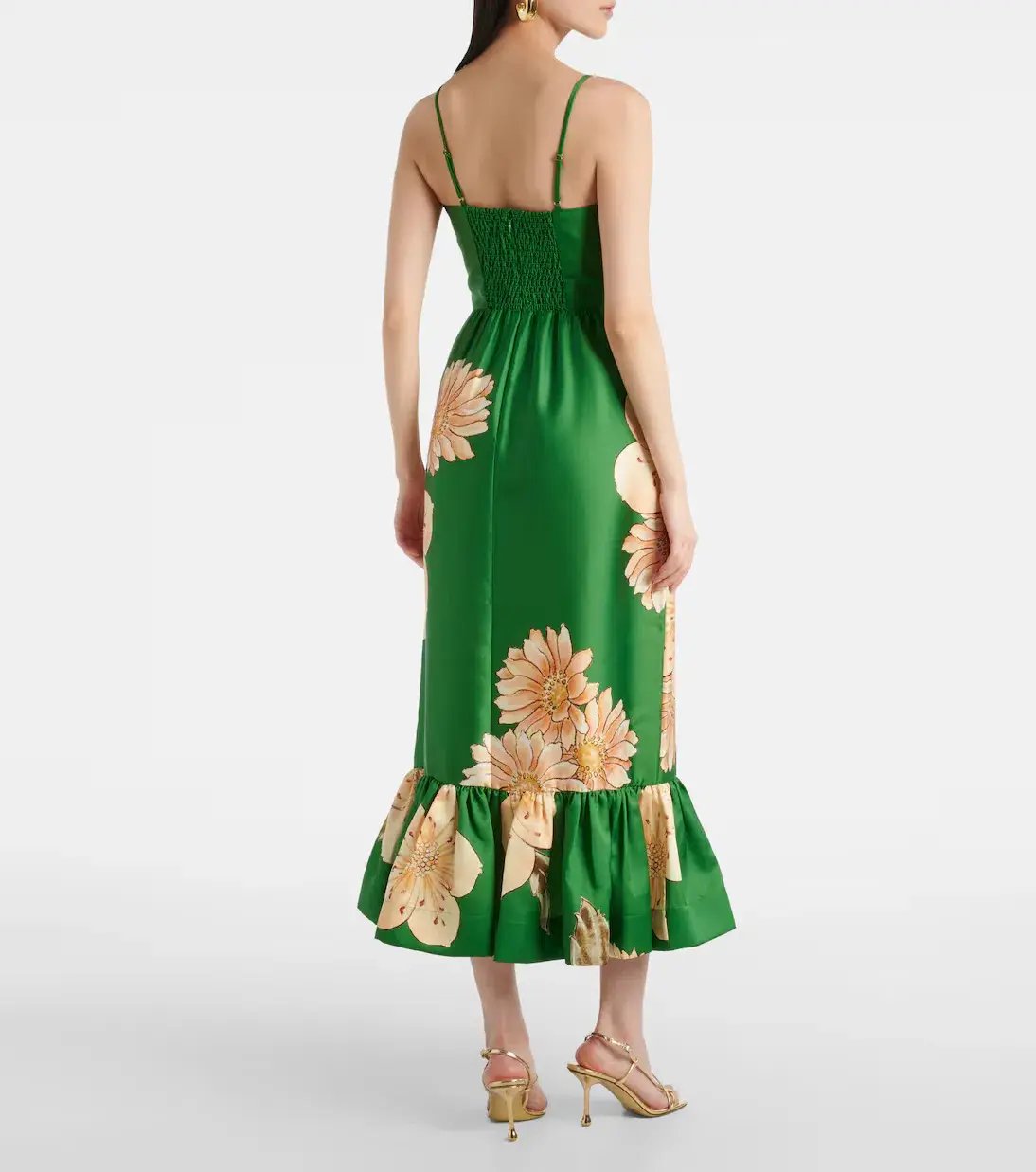 Alemais Sage Midi Dress Green Floral Size 12 photo 2