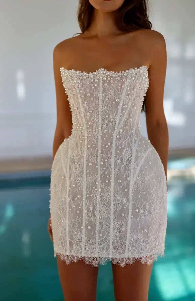 Rosie Etienne Olivia Mini Dress White Size 8 photo 4
