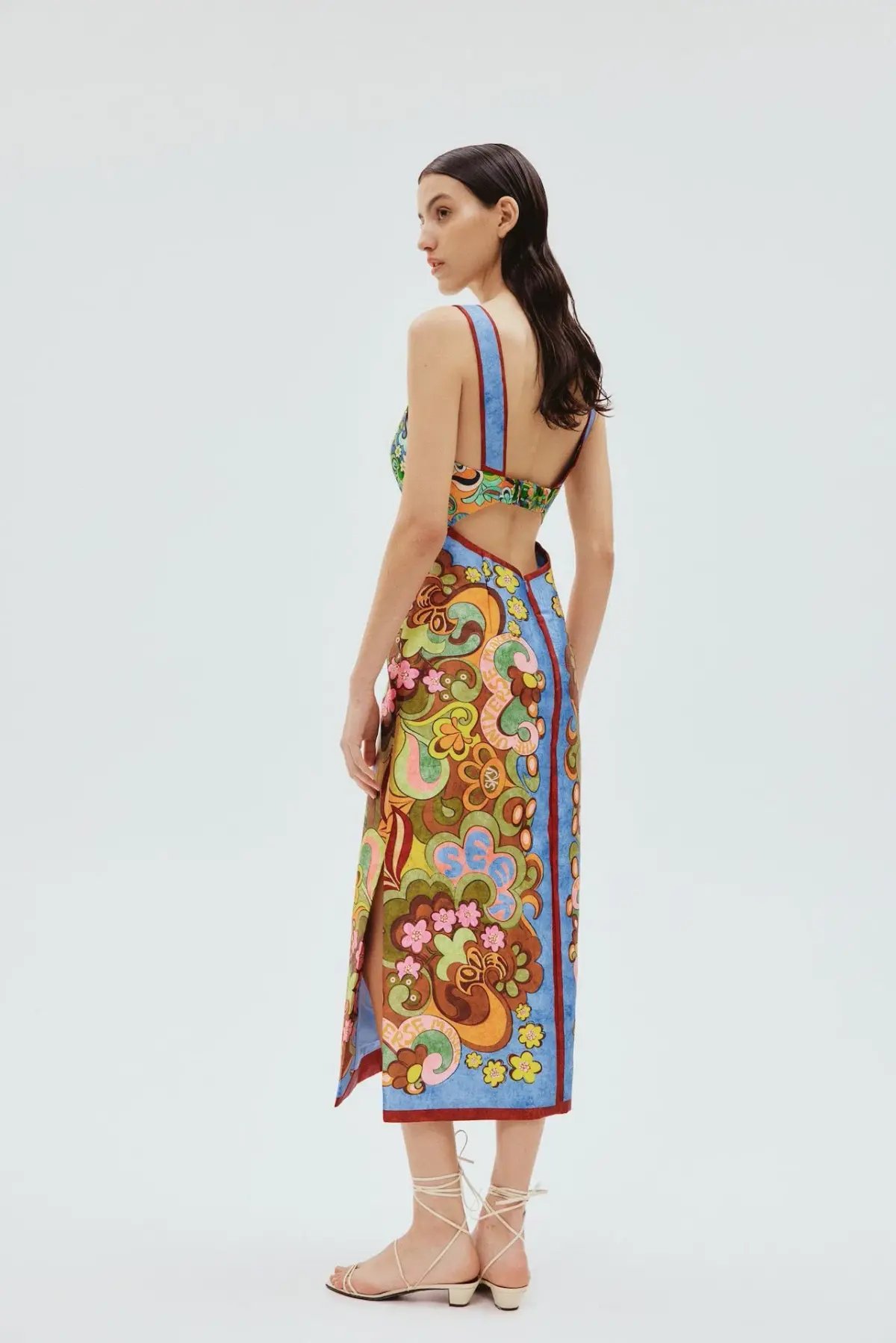 Alemais Dreamer Corset Midi Dress Multi Size 14 photo 3